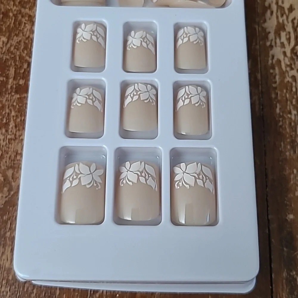 2/$16 Floral French Manicure Press On Nails